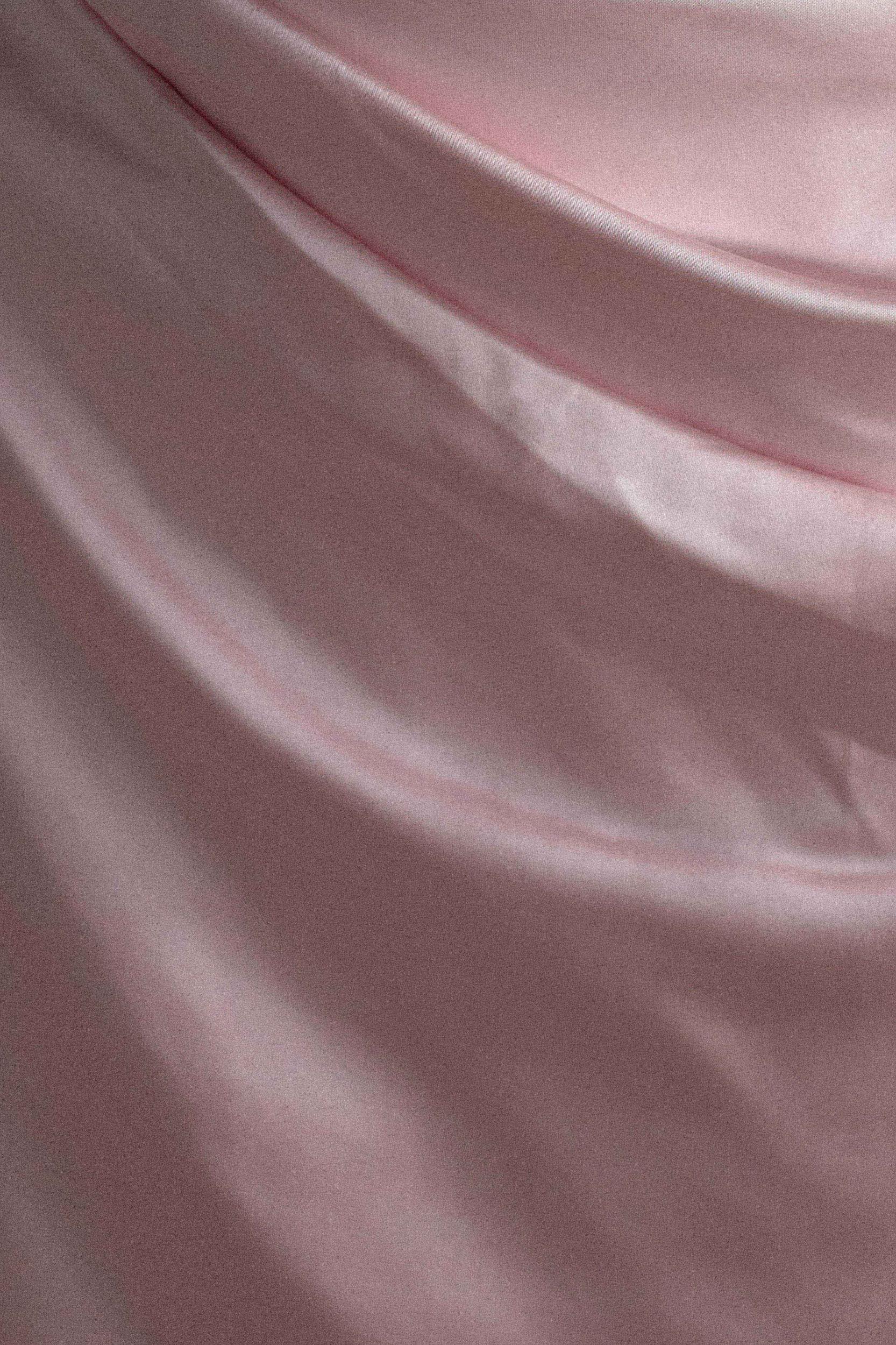 Dalia Off Shoulder Satin Maxi Dress - Soft Pink Product Image