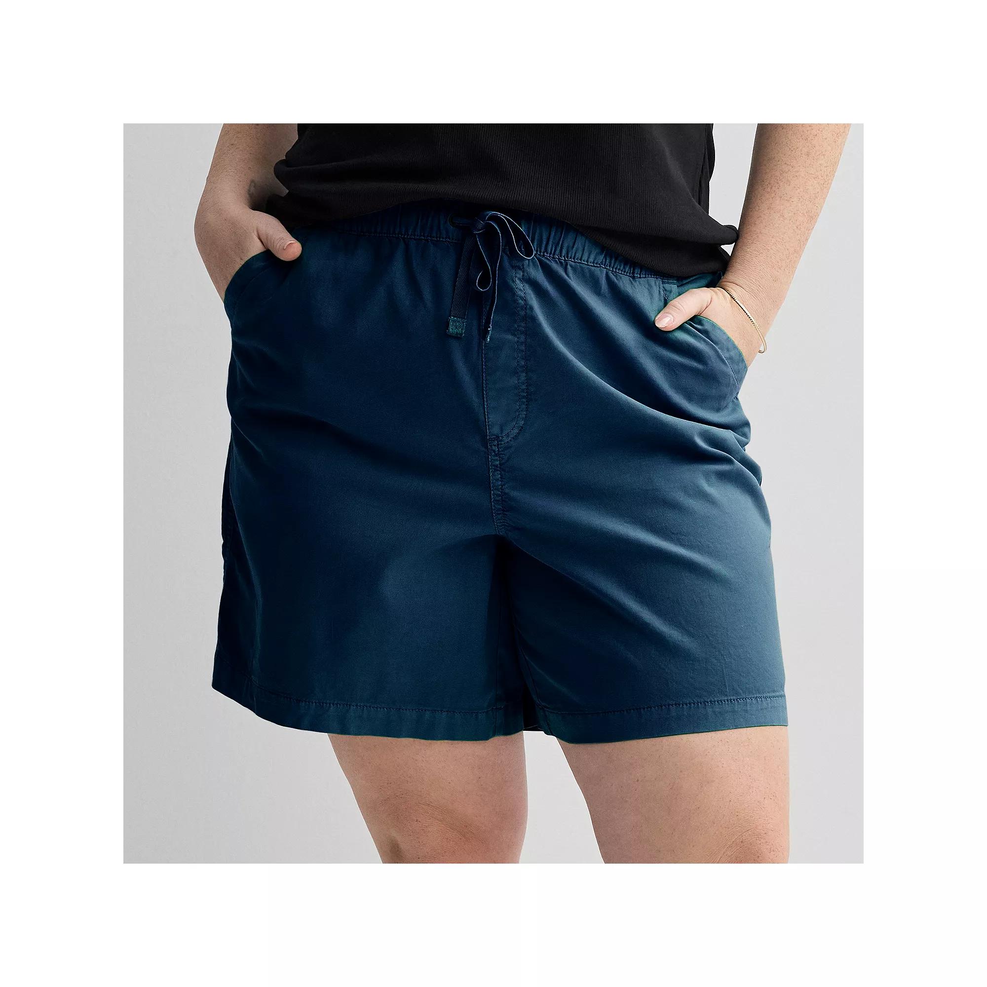 Plus Size Sonoma Goods For Life® Easy Paperbag Waist Bermuda Shorts, Women's, Size: 4XL, Blue Product Image