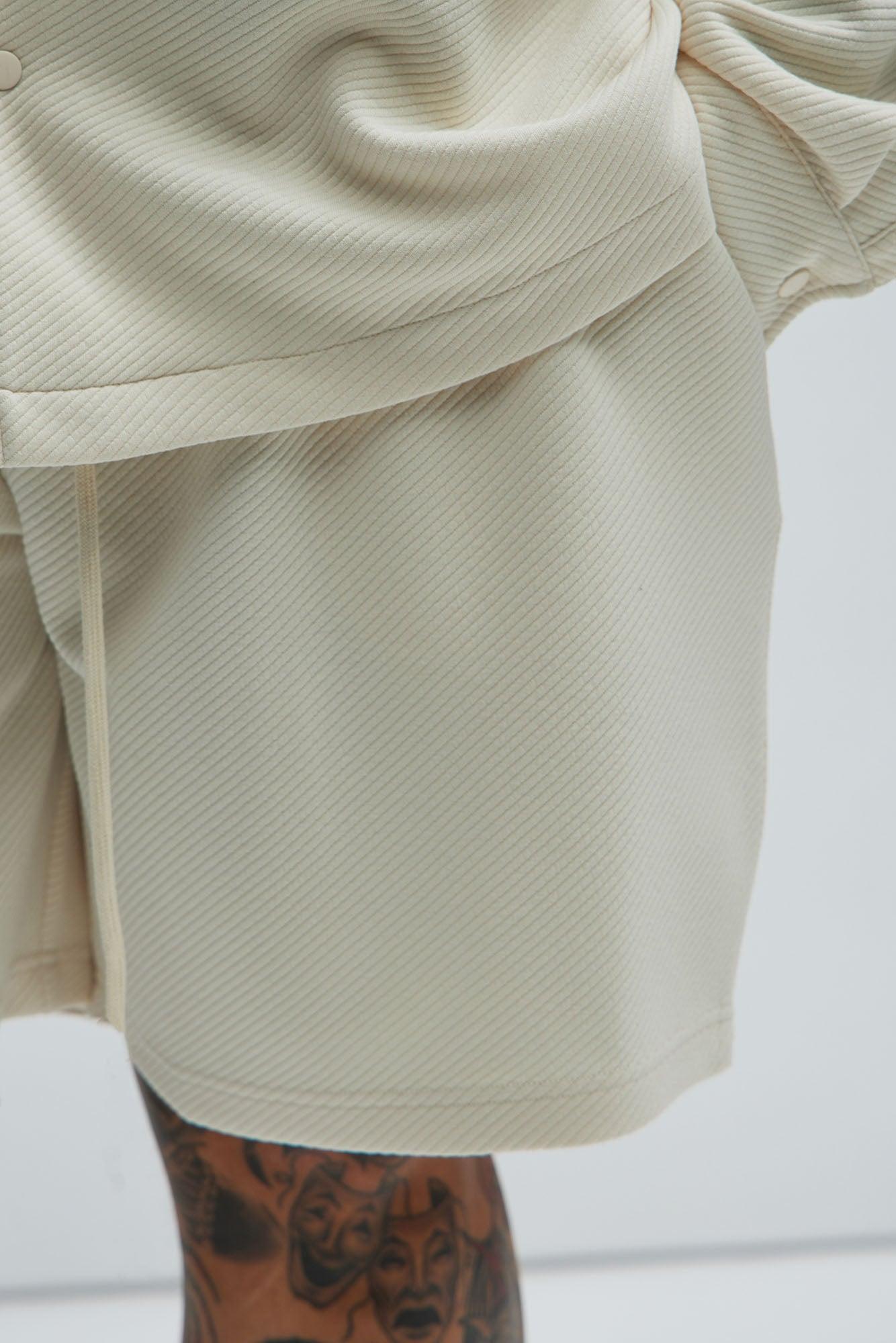 Kina Textured Shorts - Off White Product Image