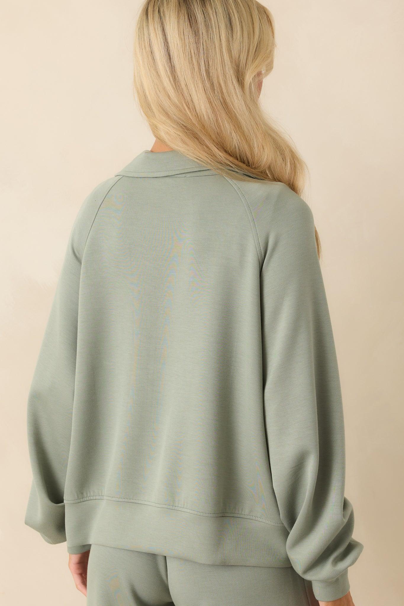 Running Errands Sage Green Zip Up Jacket Product Image