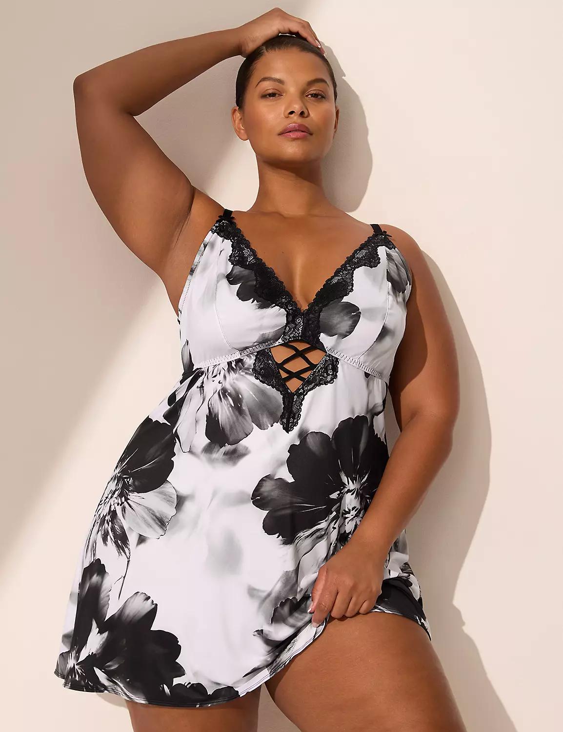 Printed Lace-Trim Slip Product Image