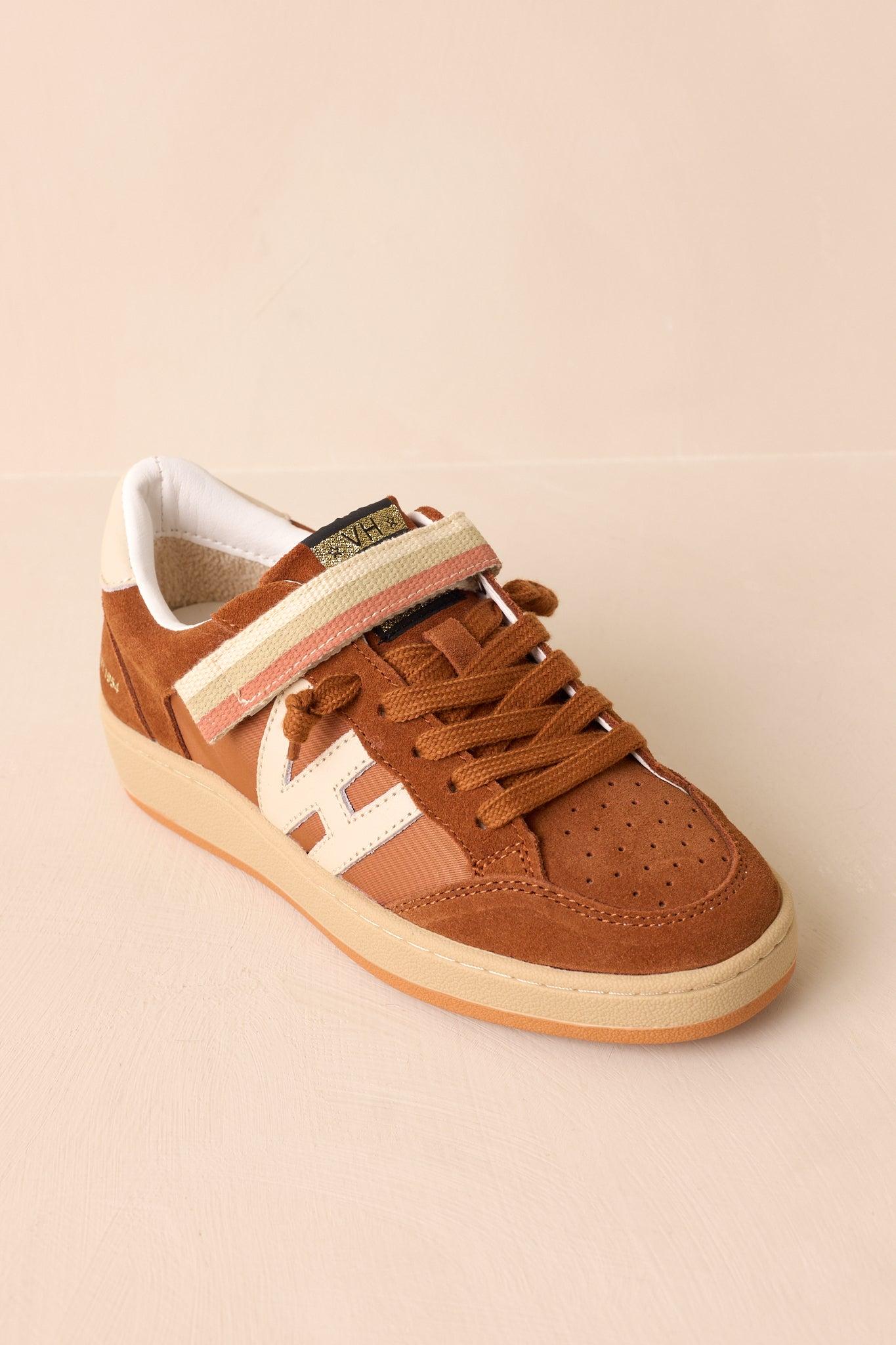 Vintage Havana Next 10 Brown Faux Suede Low Top Sneakers Product Image