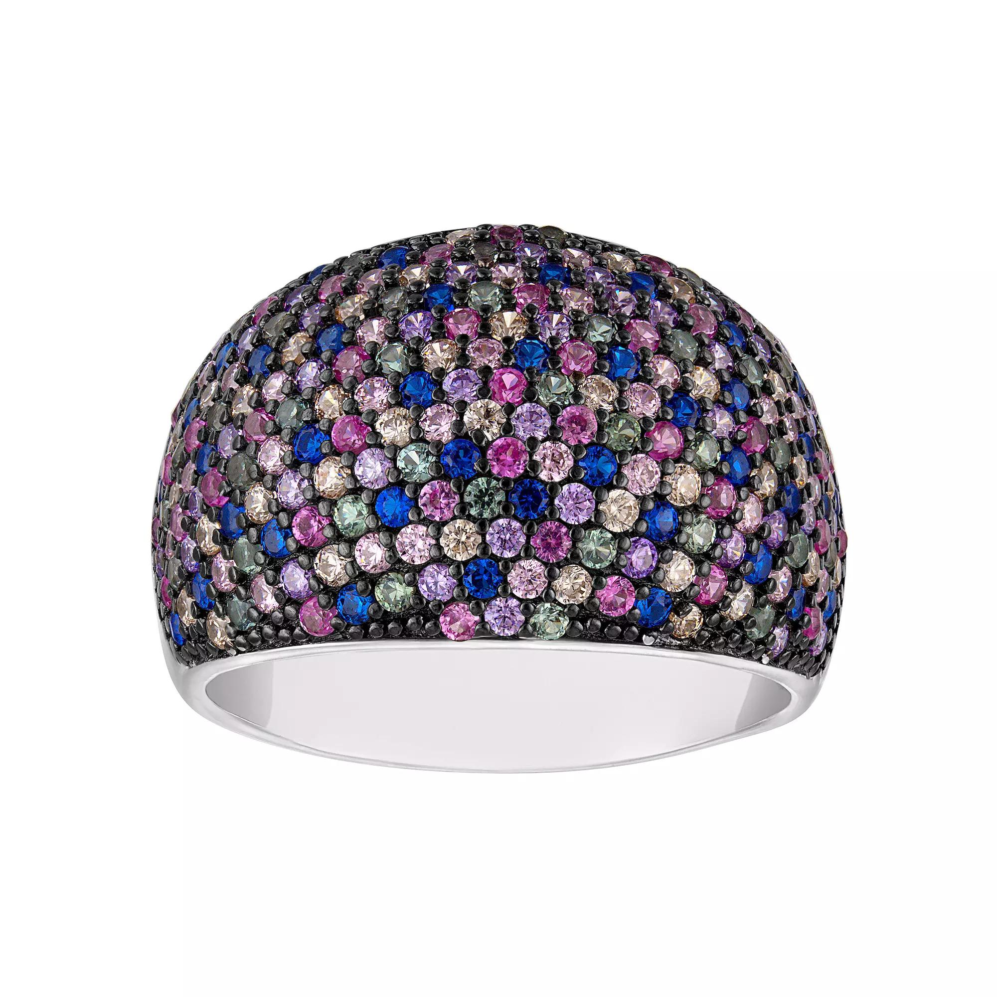 Sterling Silver Multi-Color Spinel Ring, Womens Product Image