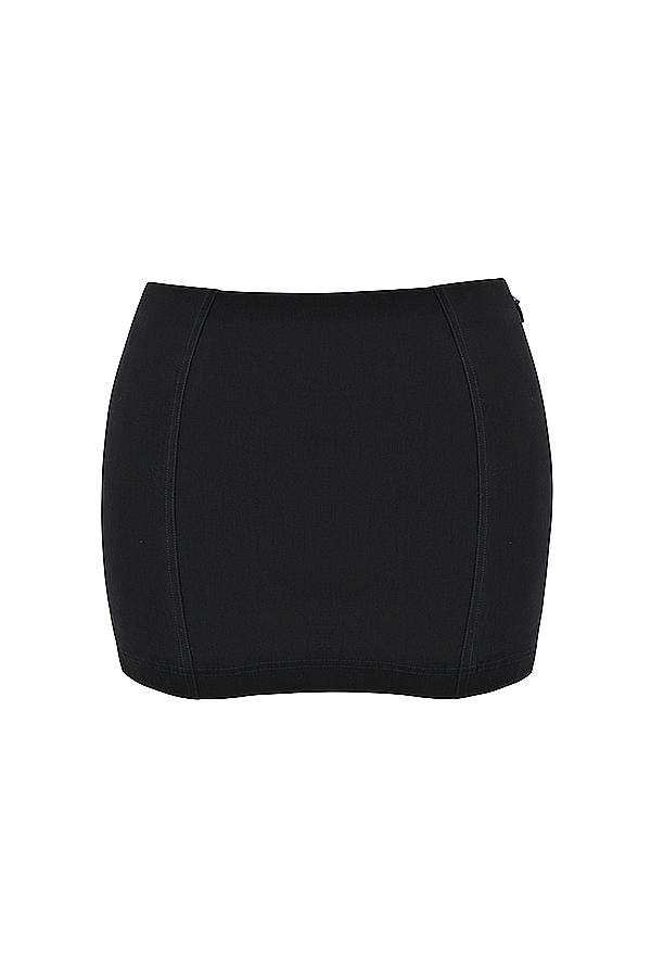 Nisha  black sculpting mini skirt Product Image