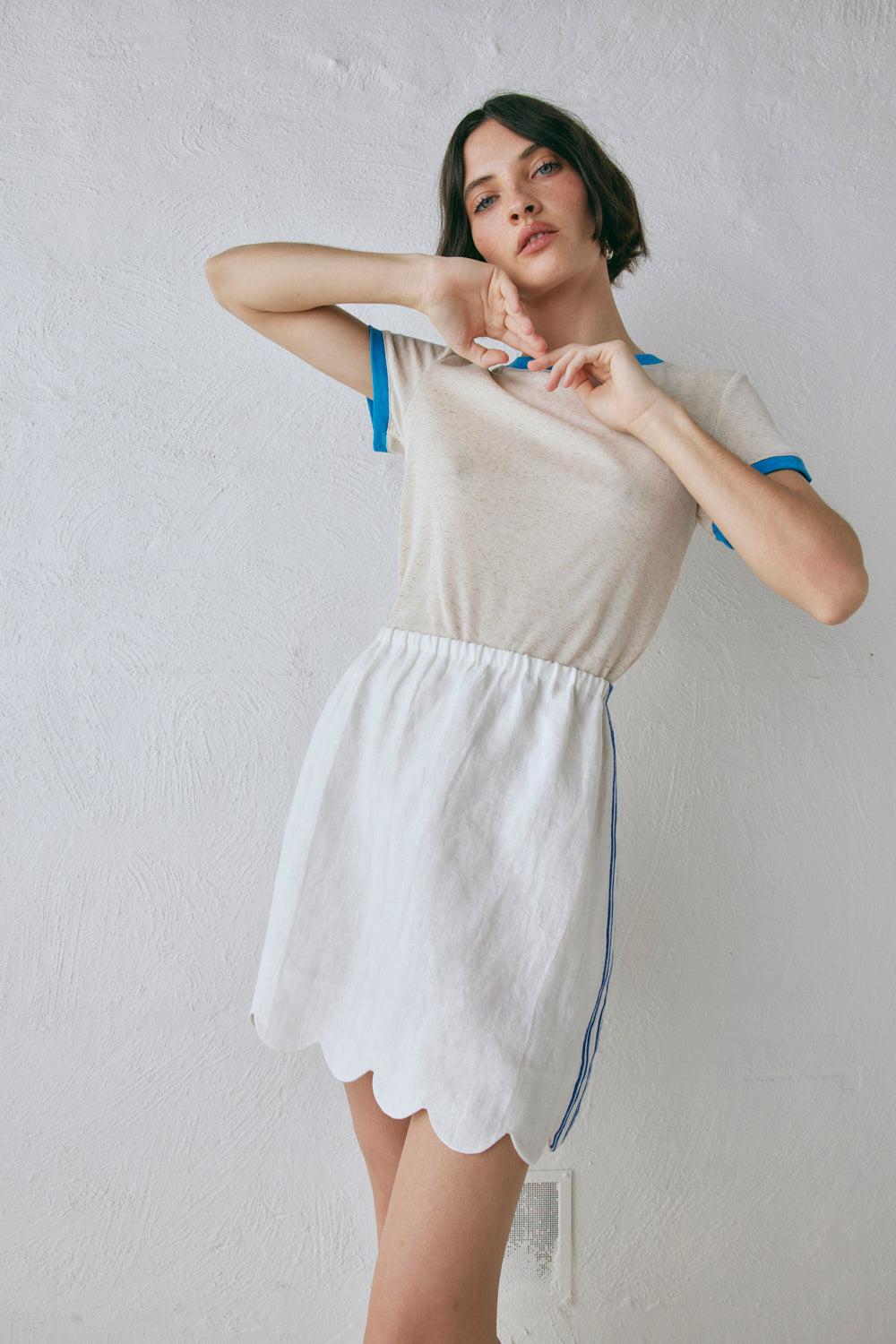 Nature of Art Linen Mini Skirt Vienna Product Image