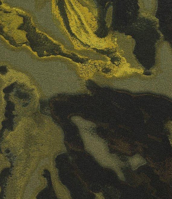 Investments Plus Size Knit Painted Bronze Green Zebra Elbow Length Sleeve Crew Neck Top Product Image