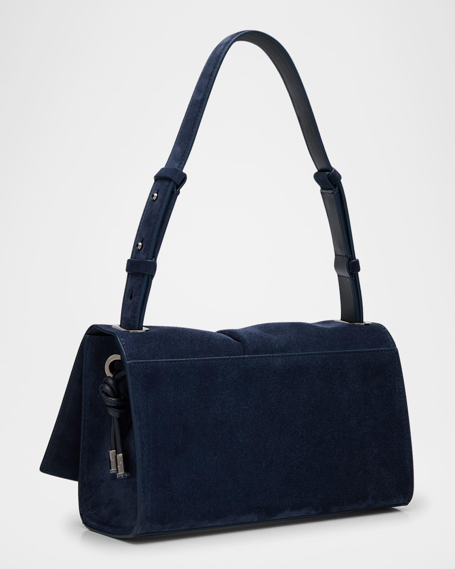 Baggy Small Shoulder Bag in Suede  Product Image