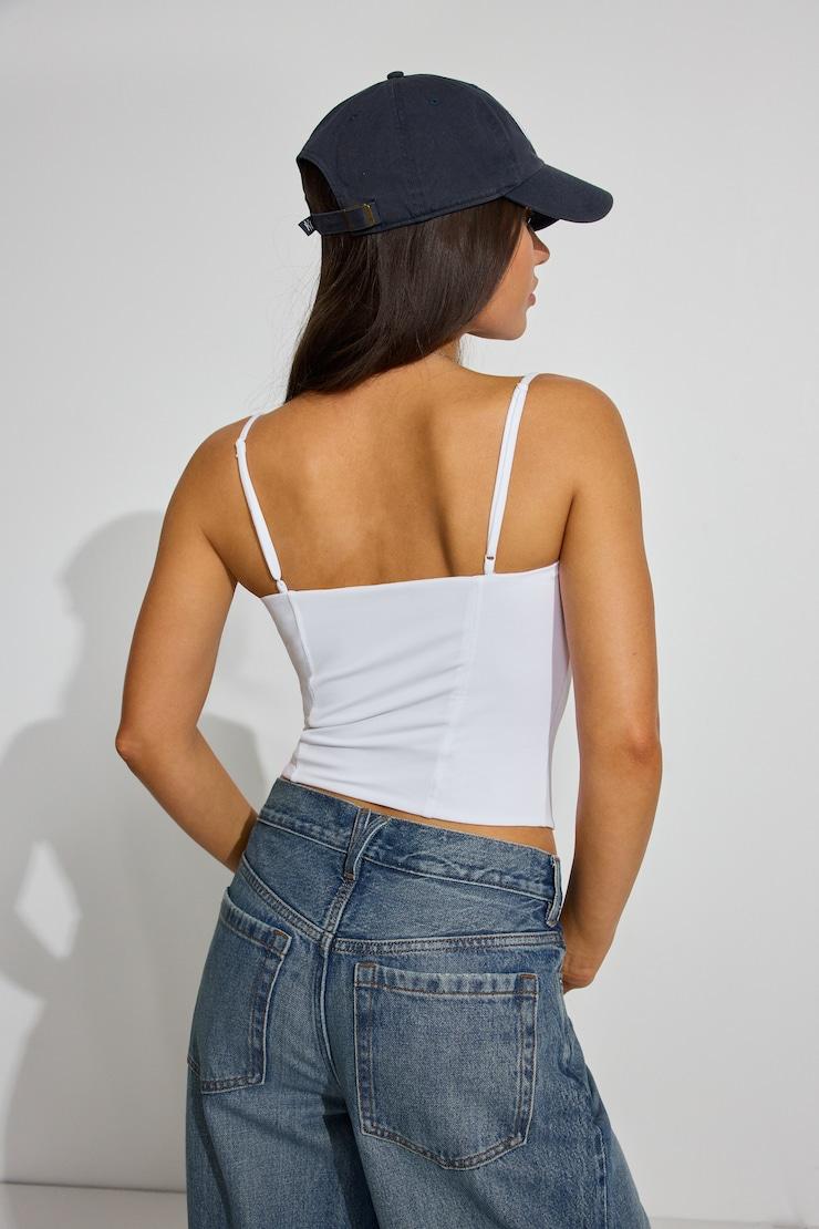 Deep Cowl Neck Halter Top Product Image