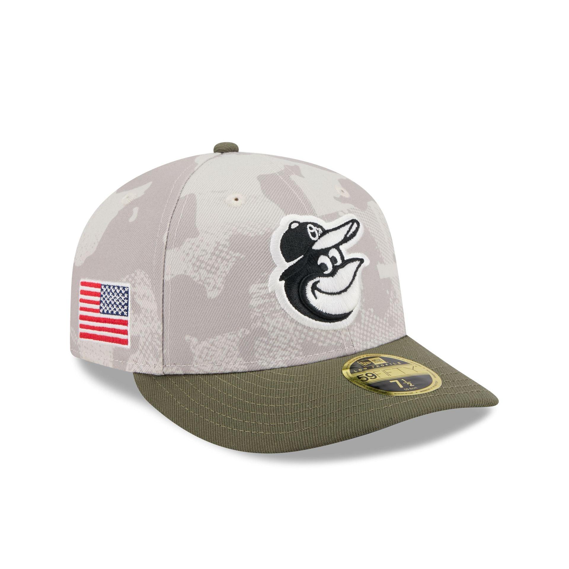 Baltimore Orioles Armed Forces Day 2025 Low Profile 59FIFTY Fitted Hat Male Product Image
