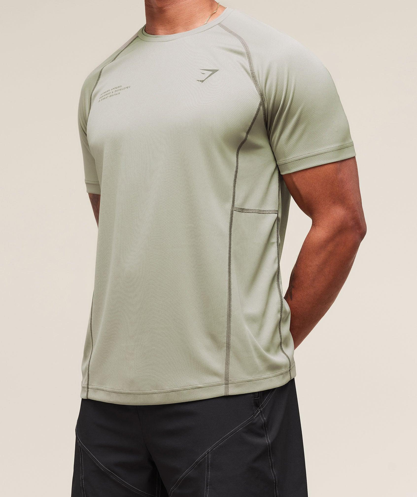 Gymshark Tactical T-Shirt - Chalk Green Male Product Image