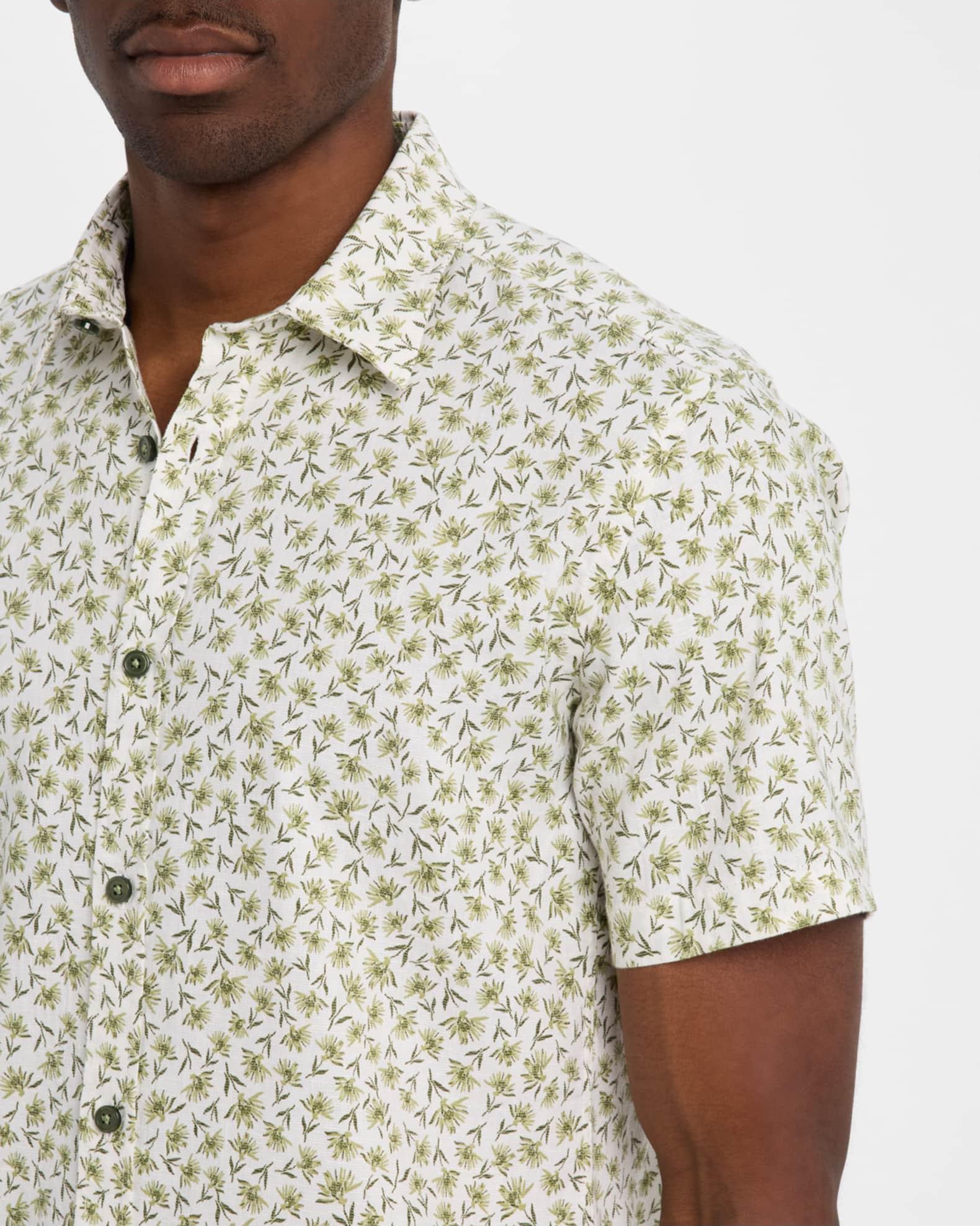 Men's Roan Floral Linen Short-Sleeve Sport Shirt Product Image