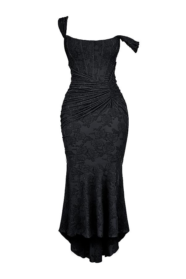 Cesca  black floral maxi dress Product Image