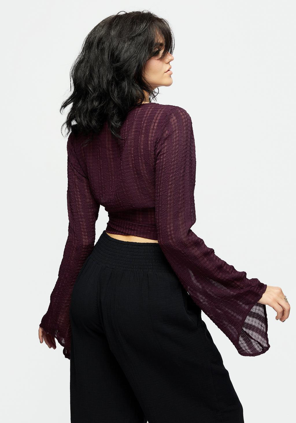 Enola Bell Sleeve Co-ord Wrap Top Product Image