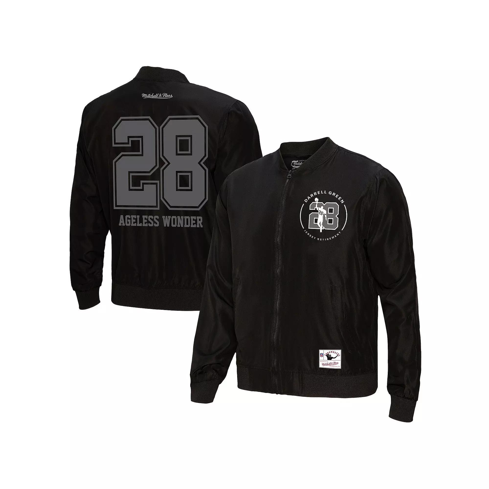 Men's Mitchell & Ness Darrell Green Black Washington Commanders Ageless Wonder Full-Zip Jacket, Size: XL, Wft Black Product Image