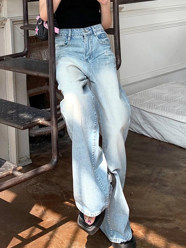 Vintage Light Wash Boyfriend Jeans Product Image