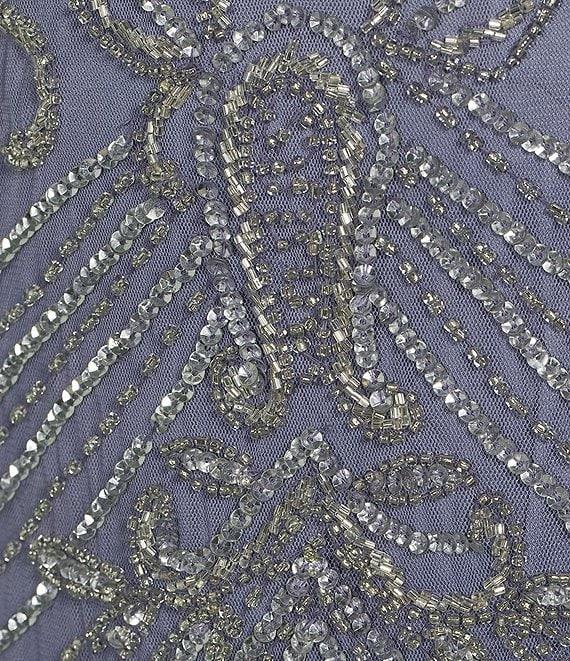 Pisarro Nights Petite Size Short Sleeve Beaded Gown Product Image
