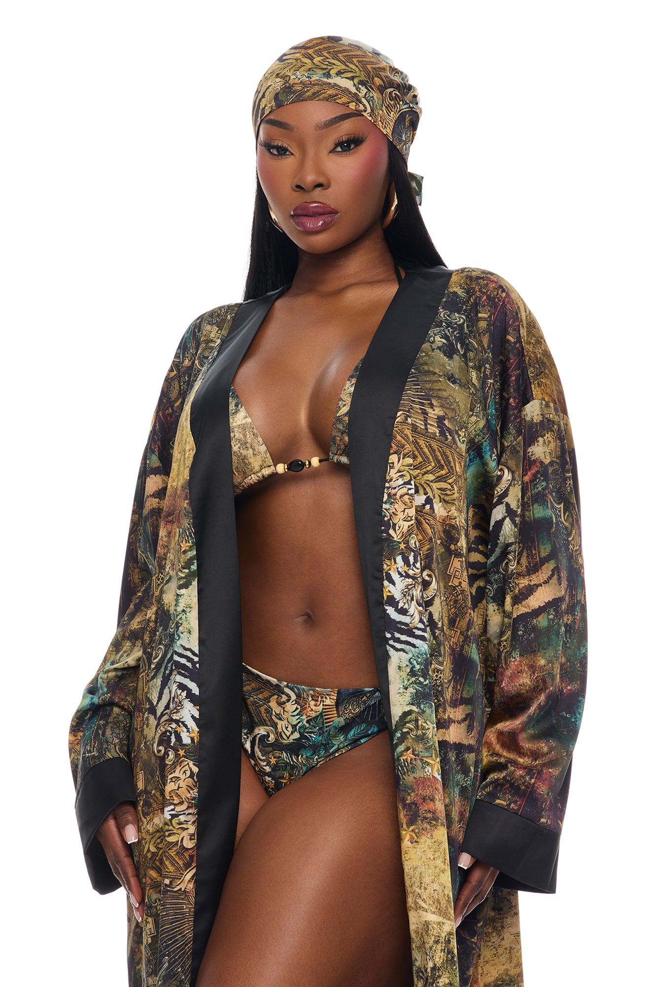 Stay Golden 4 Piece Bikini Set - Olive/combo Female Product Image
