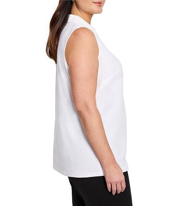 NIC + ZOE Plus Size Easy Split Collar Sleeveless Tank Product Image