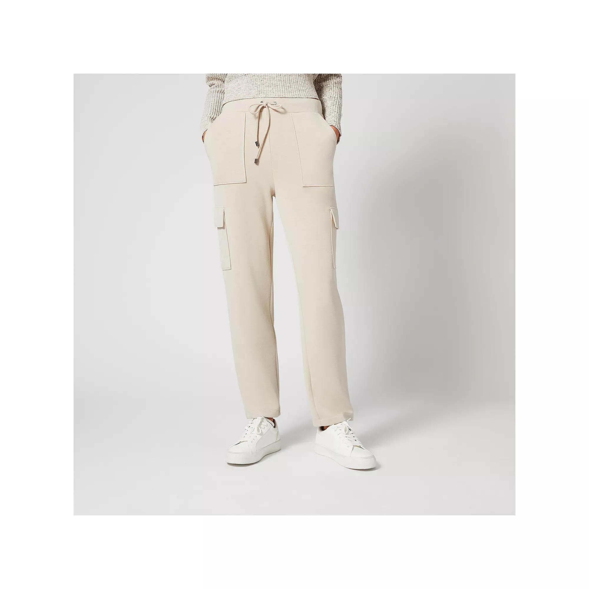 Womens Grey & Gray Cargo Joggers, Women's, Size: XL, Feather Grey Product Image