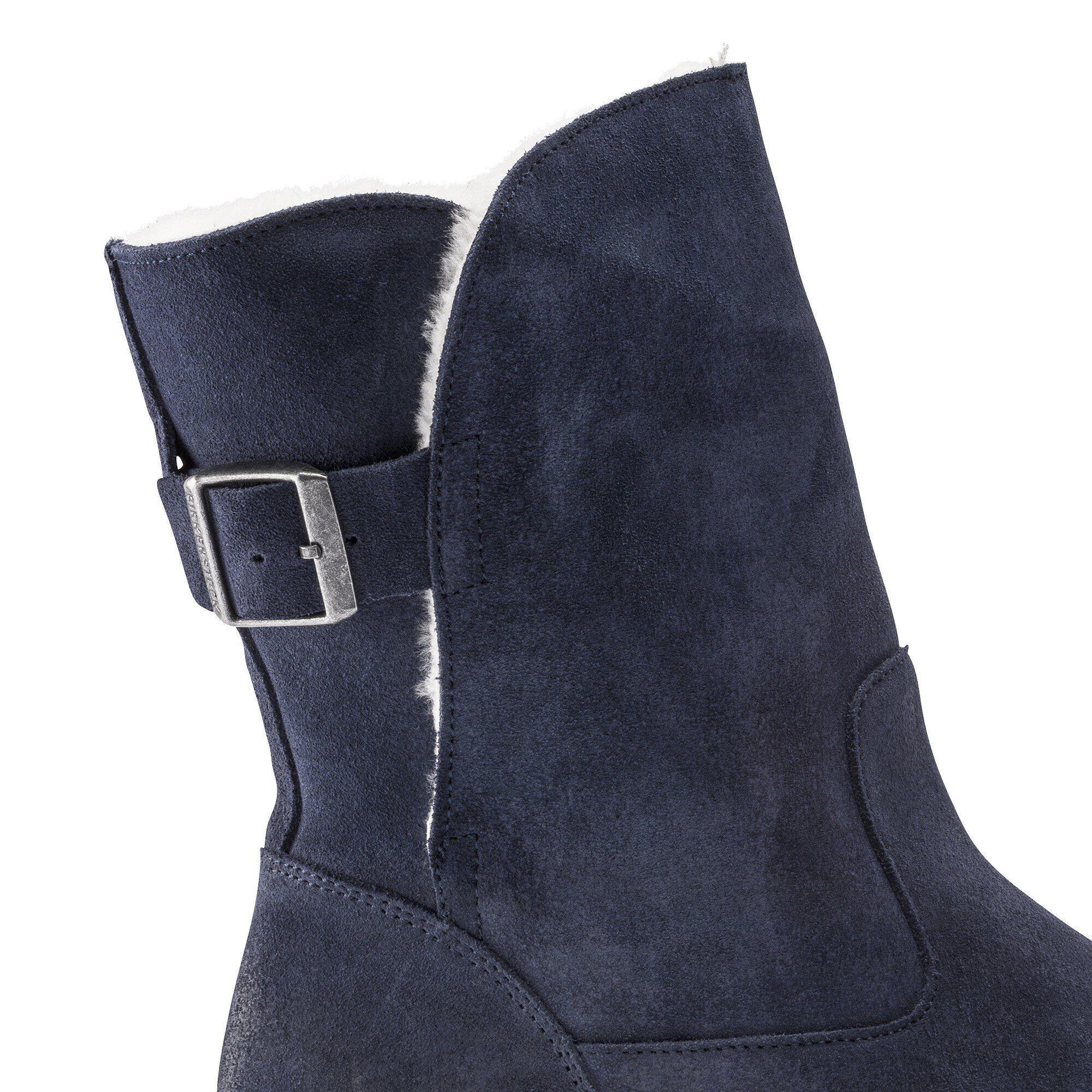 Uppsala Shearling Suede Leather Navy Product Image