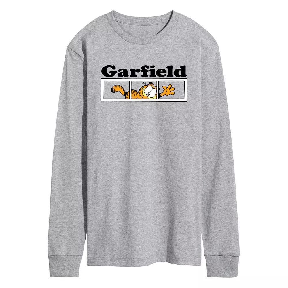 Men's Garfield Panel Logo Long Sleeve Graphic Tee,  Product Image