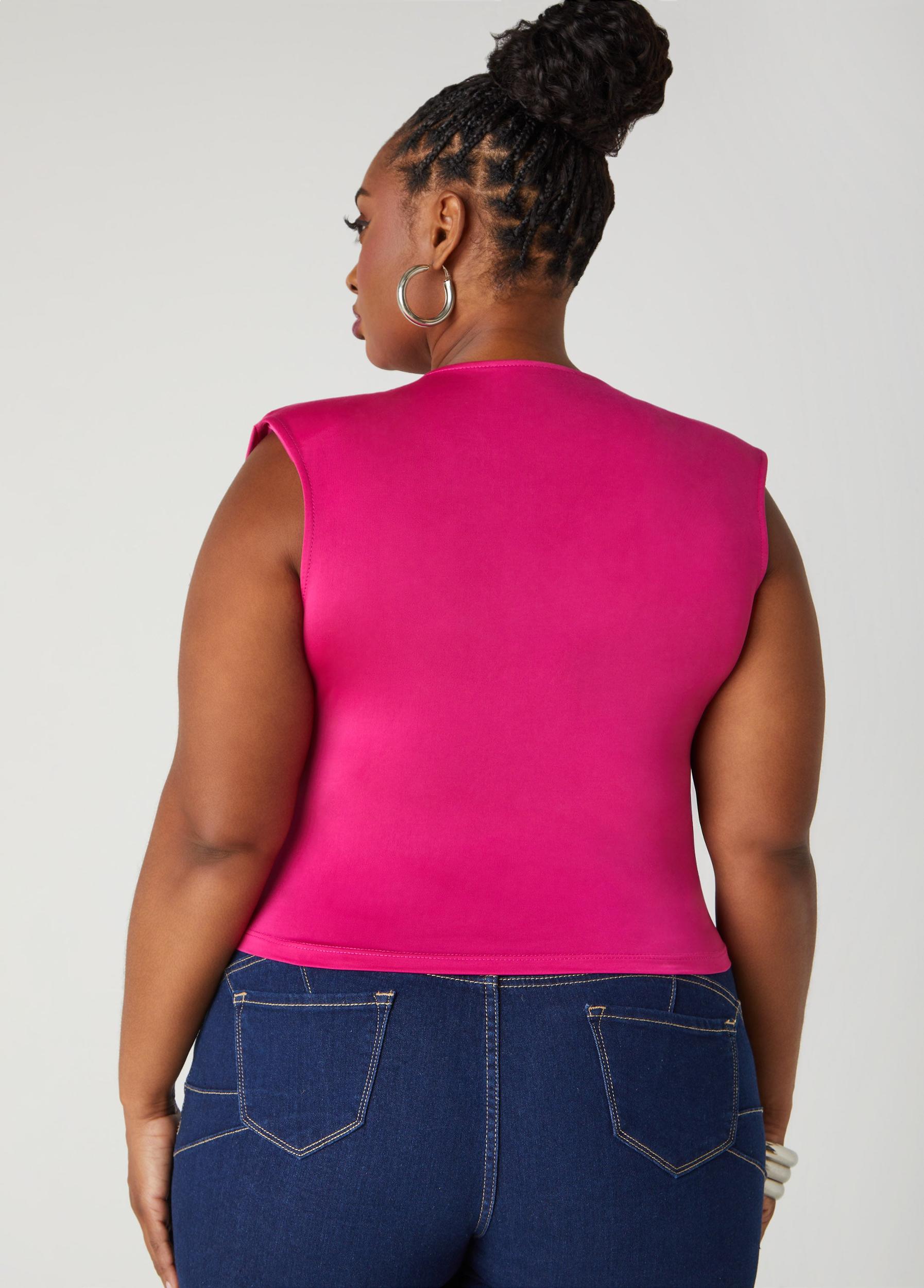 Layered Faux Wrap Top Product Image