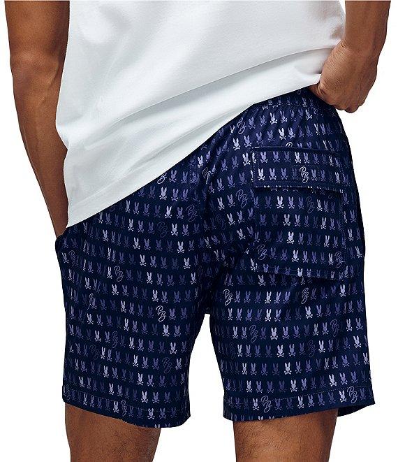 Psycho Bunny Ken Printed Pattern 5 3/4#double; Inseam Swim Trunks Product Image