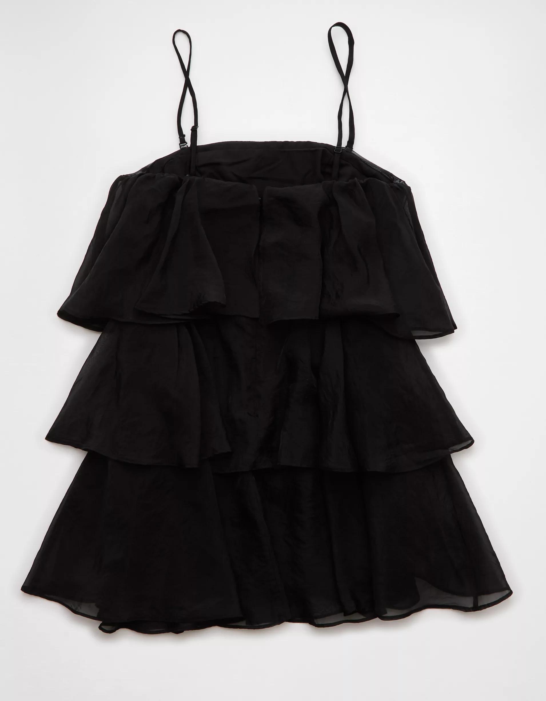 AE Strapless Ruffle Tiered Mini Dress Product Image