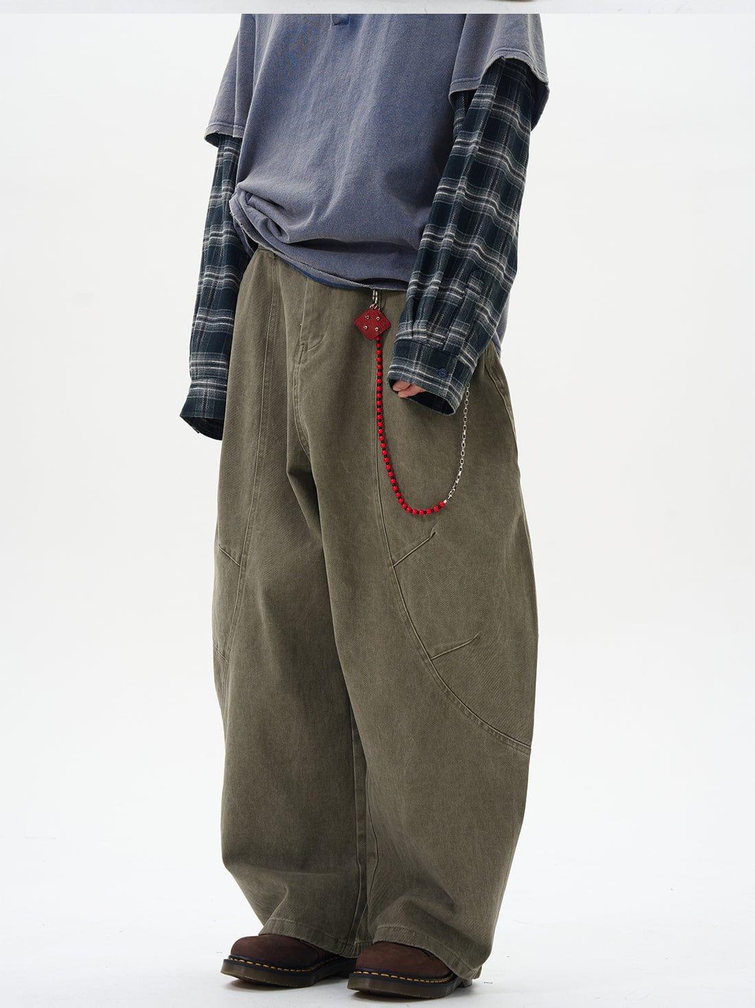 RT No. 12255 RECONSTRUCTED SCIMITAR BAGGY STRAIGHT PANTS Unisex Product Image