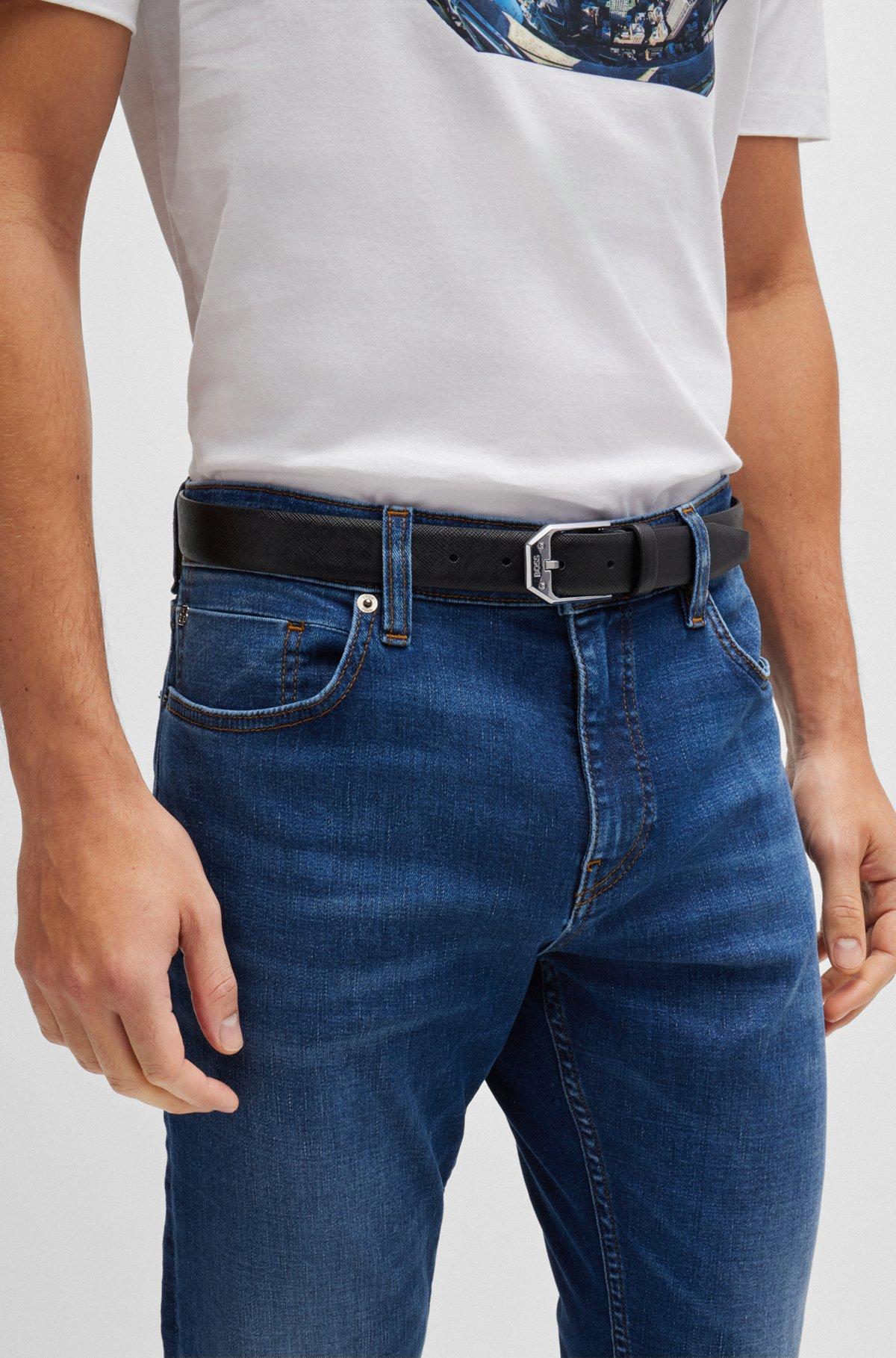 Delaware Slim-fit jeans in dark-blue super-soft denim Product Image