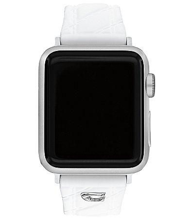 COACH Womens 384041mm Quilted Silicone Apple Strap Watch Product Image