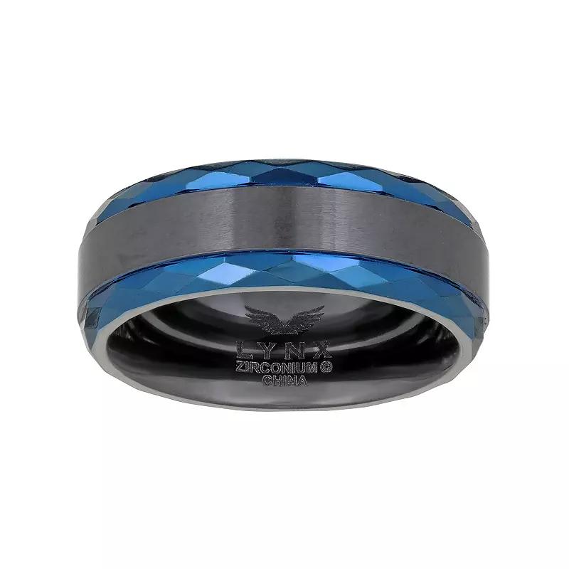 Men's LYNX Black Zirconium Ring, Size: 12, Two Tone Product Image
