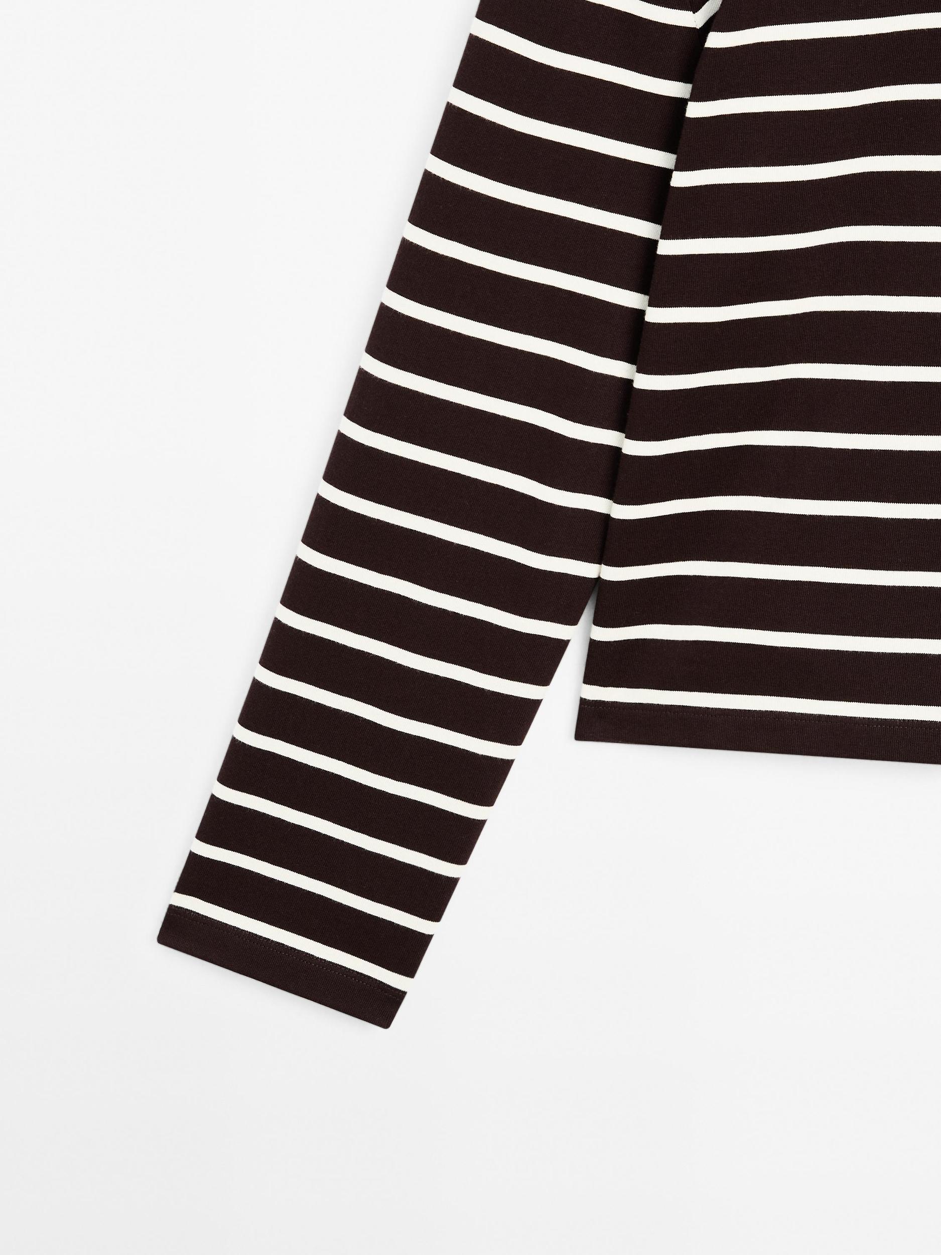 100% cotton striped polo shirt Product Image