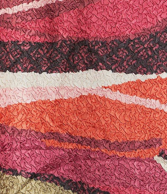 Ali Miles Textured Woven Abstract Print 3/4 Sleeve Reversible Jacket Product Image