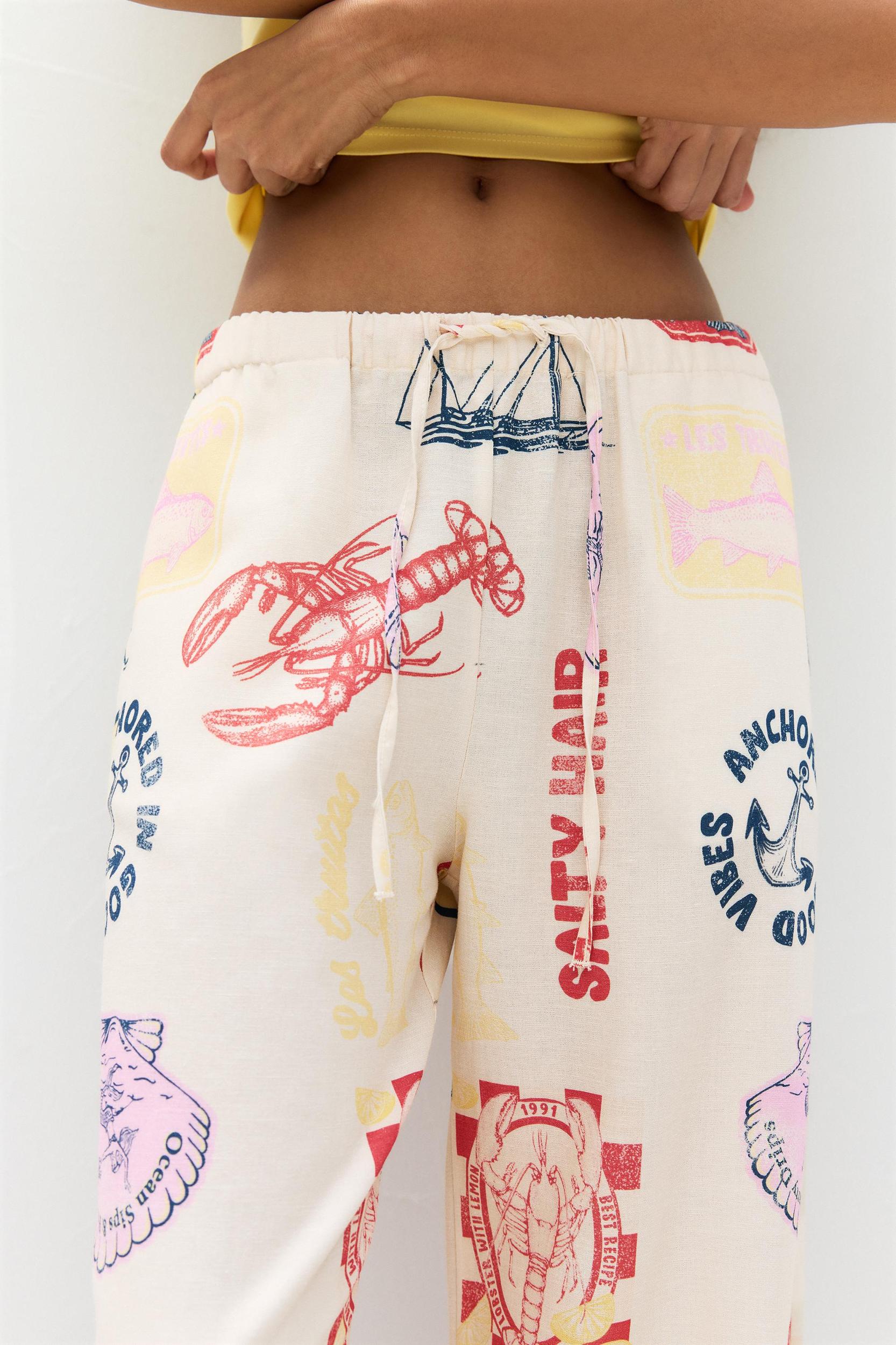 Rustic printed pants Product Image