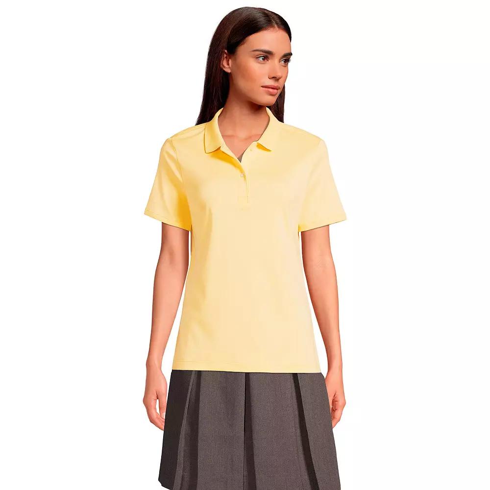 Women's Lands' End School Uniform Short Sleeve Interlock Polo Shirt,  Product Image