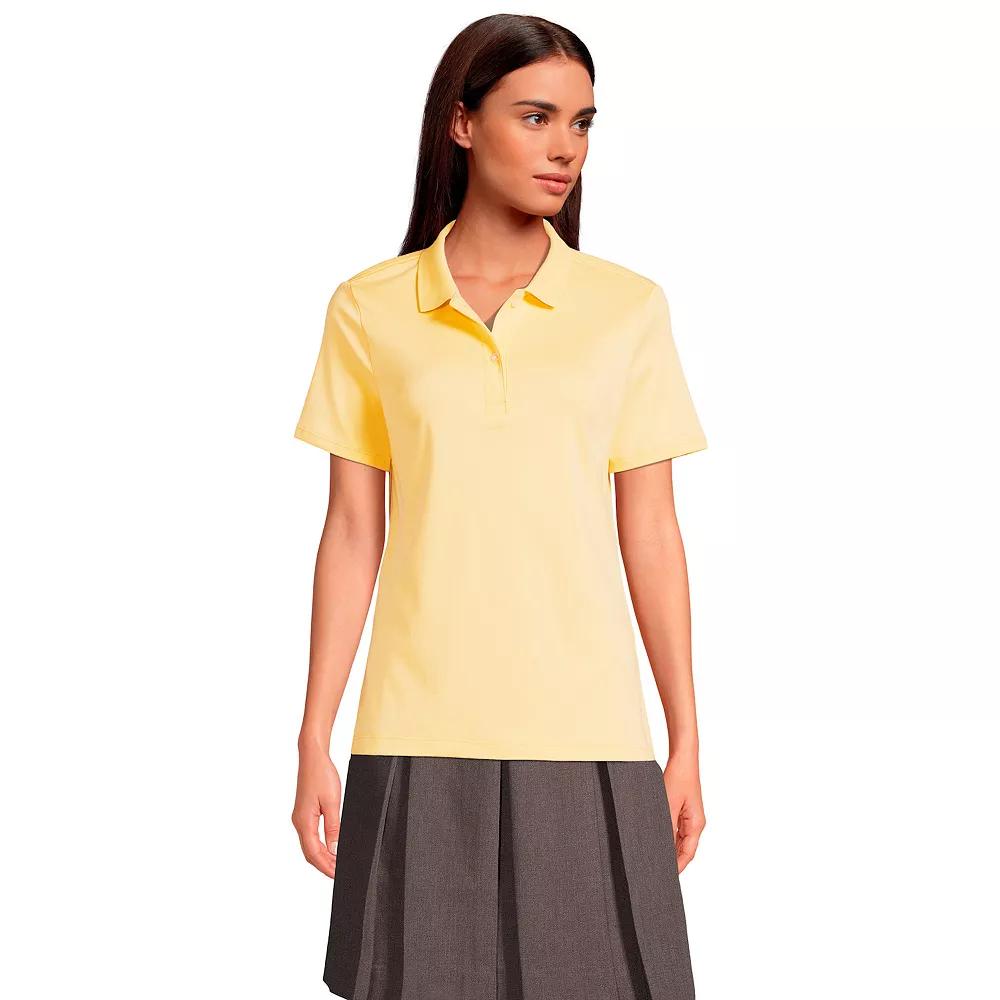 Women's Lands' End School Uniform Short Sleeve Interlock Polo Shirt,  Product Image