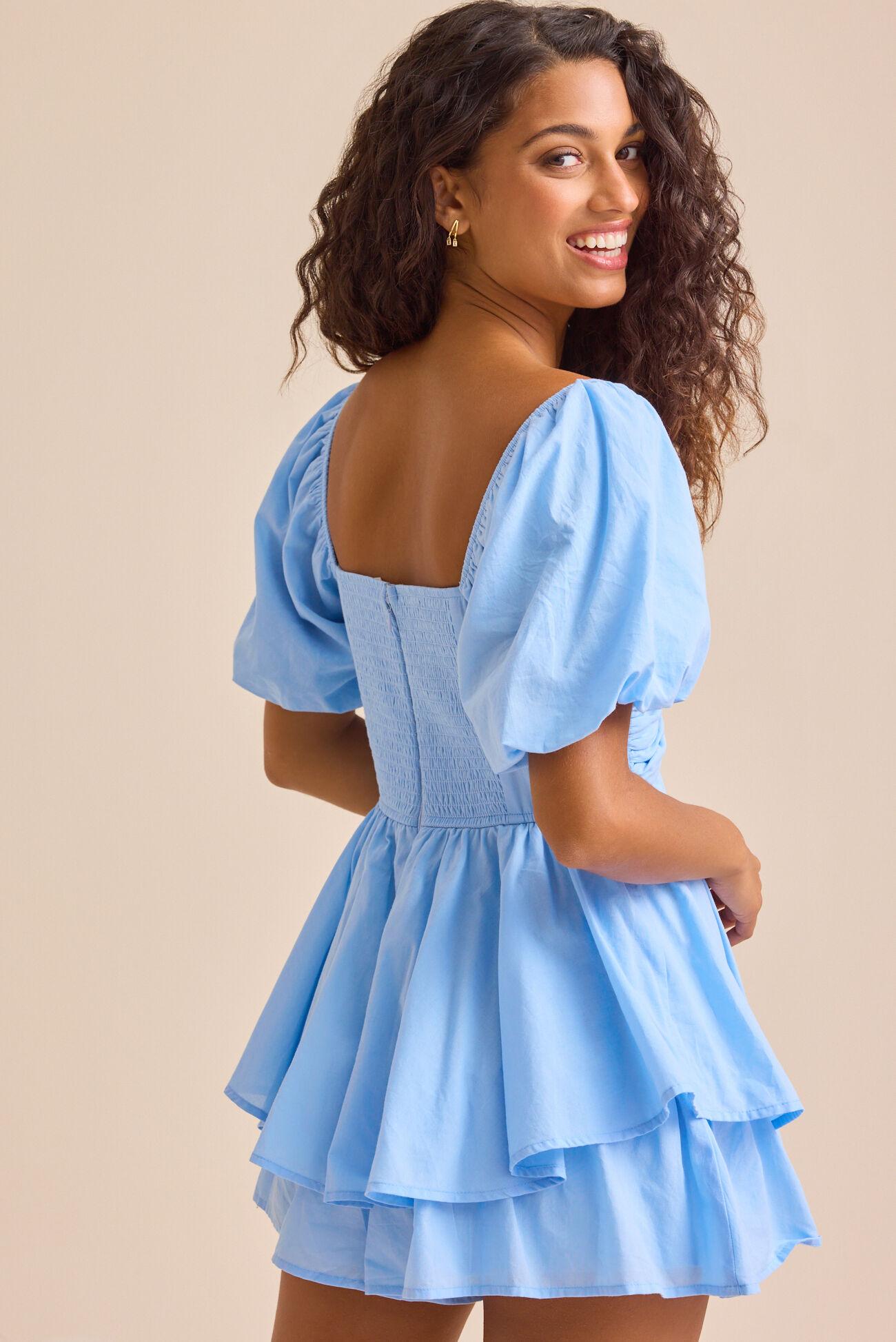 Melanie Puff Sleeve Romper Product Image