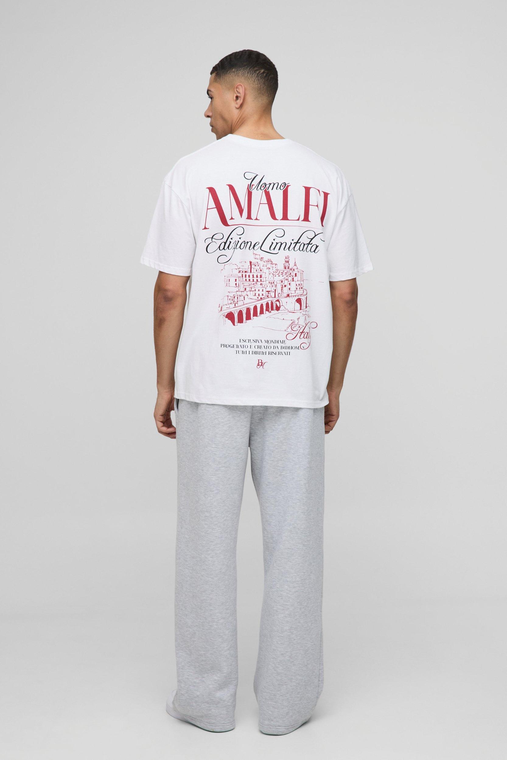 Oversized BM Amalfi Graphic T-Shirt | boohooMAN USA Product Image