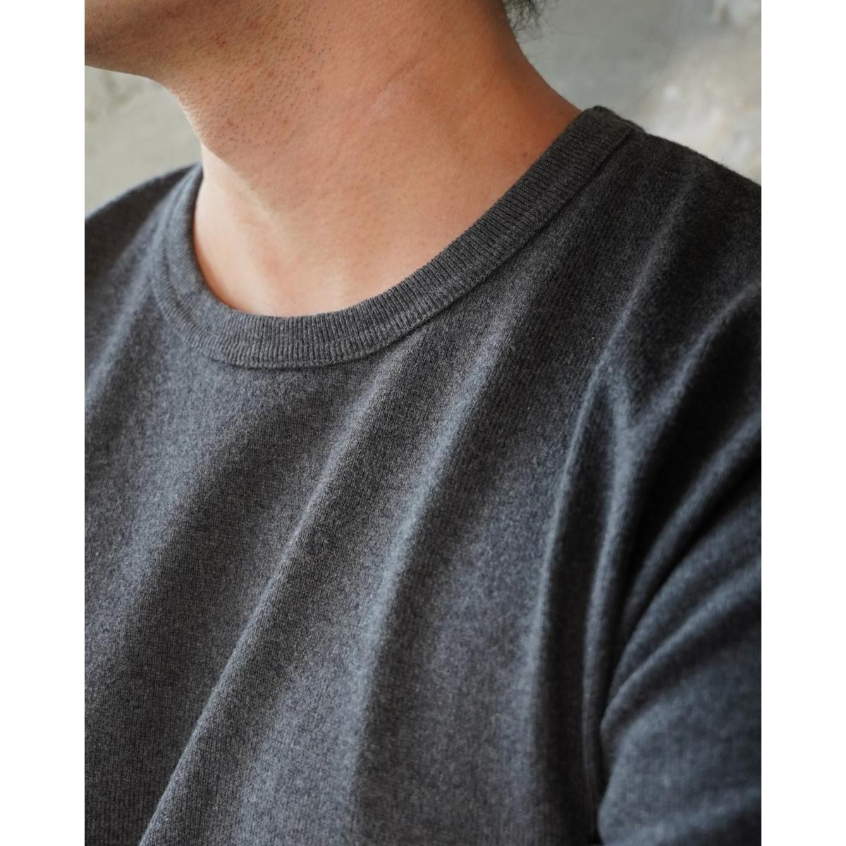 Crewneck T-shirt Double Heavyweight Charcoal Product Image