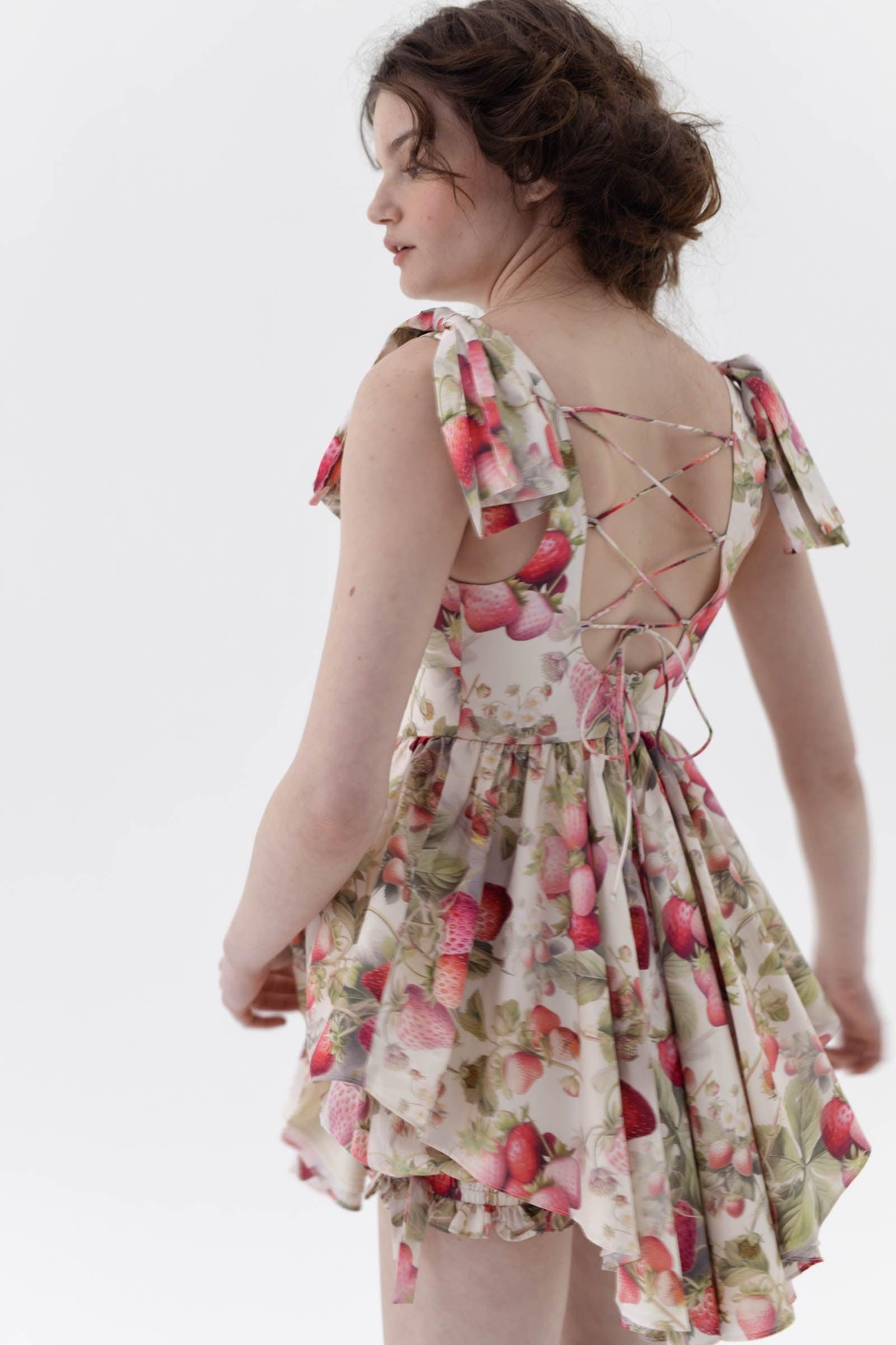 The Strawberry Cream Farmers Market Dress Product Image