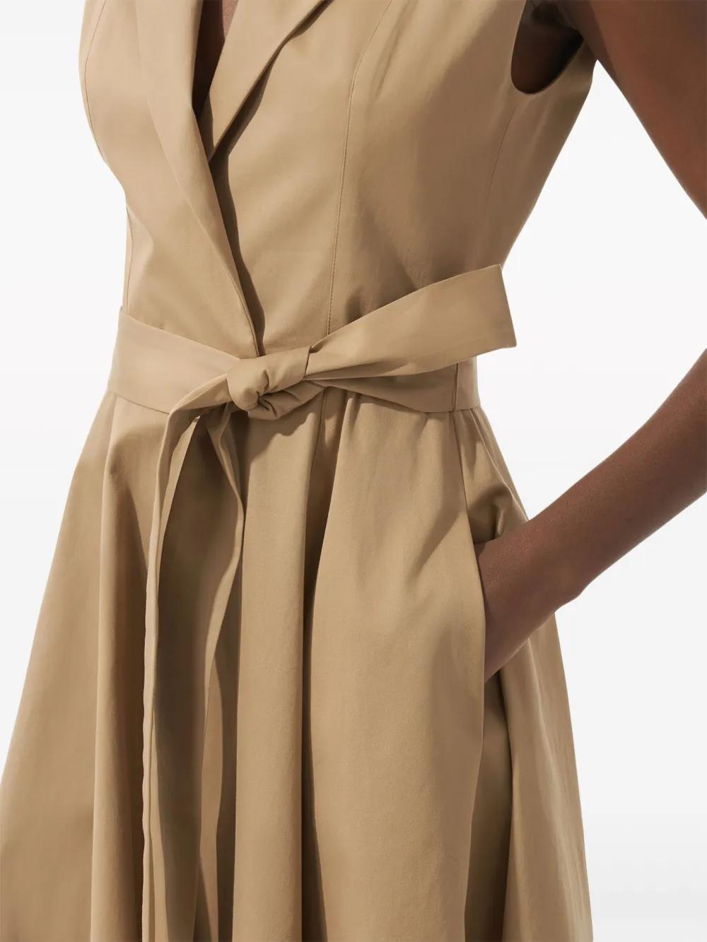 belted trench midi dress Product Image