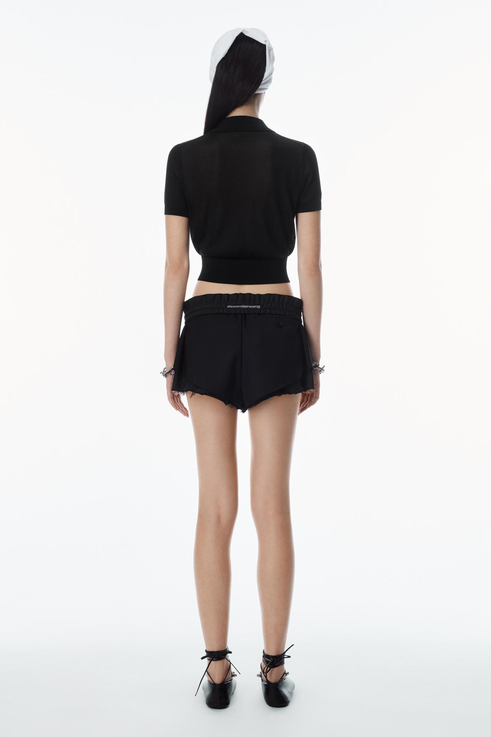 Logo Embroidered Polo Cardigan In Viscose Product Image