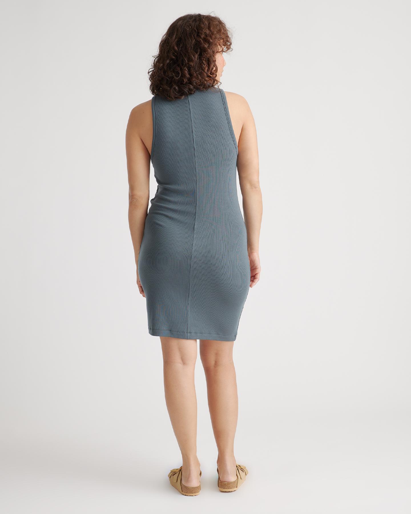 Quince | Women's Tencel Rib Knit Sleeveless Mini Dress Product Image