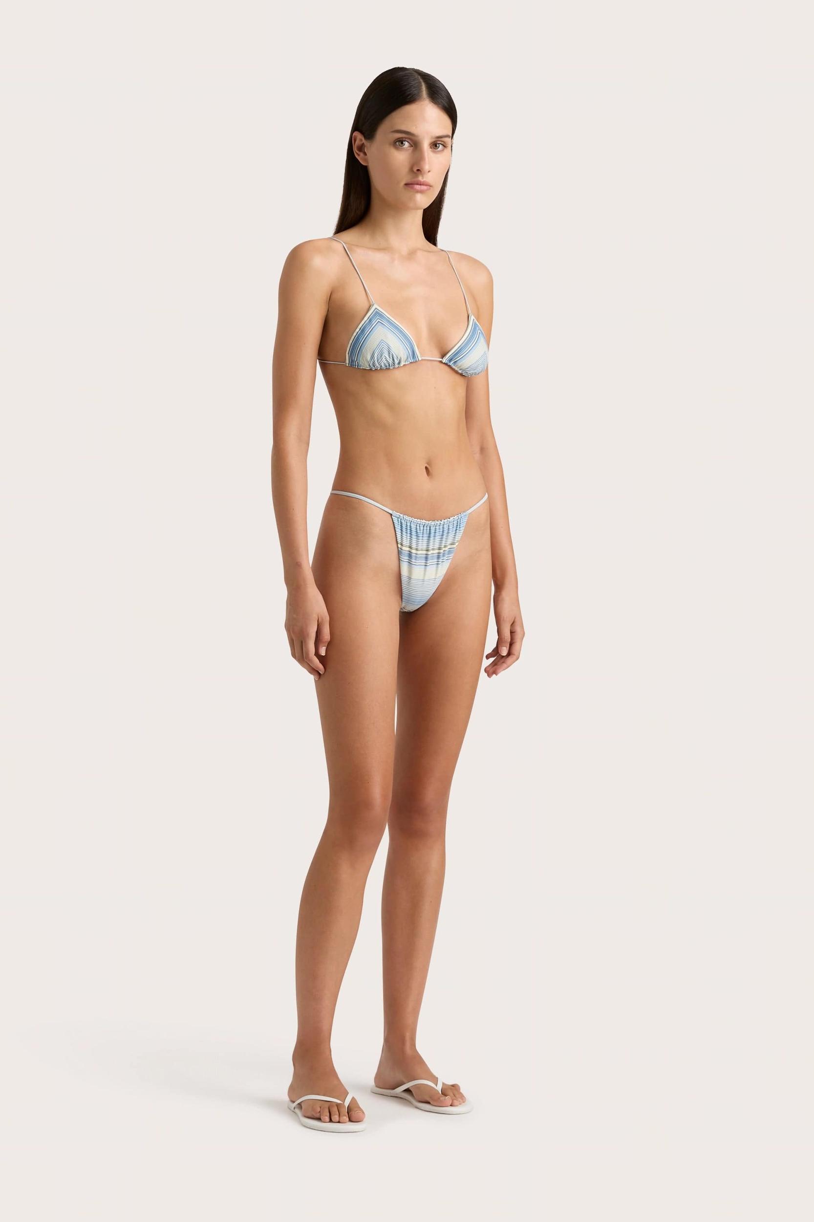Jean Swim Top Futura Stripe Sky Blue - Final Sale Product Image
