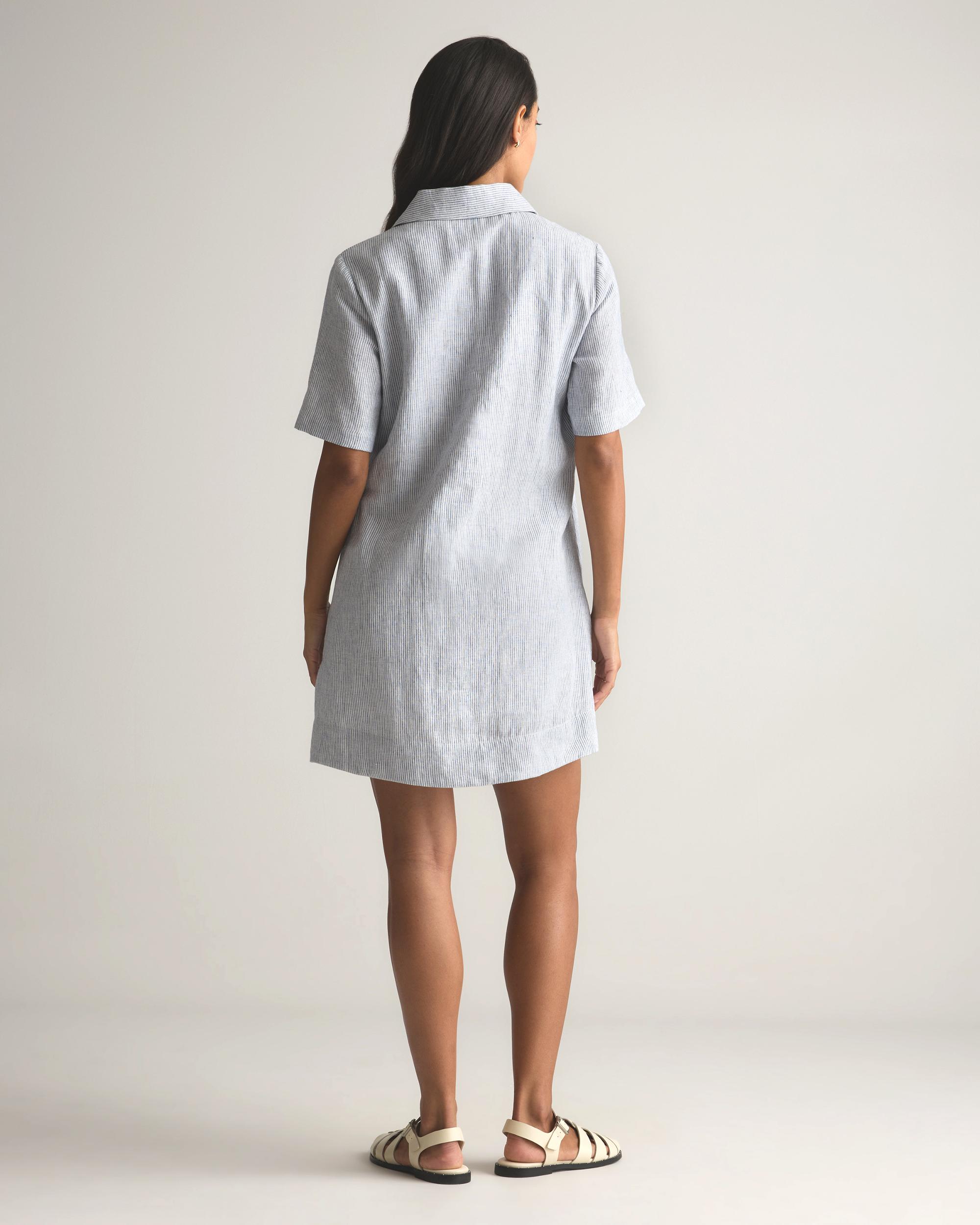 Quince | Women's 100% European Linen Popover Mini Dress Product Image