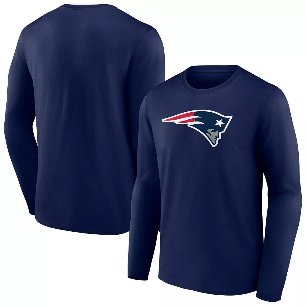 Men's Fanatics Navy New England Patriots Primary Logo Long Sleeve T-Shirt, Size: Small, Blue Product Image