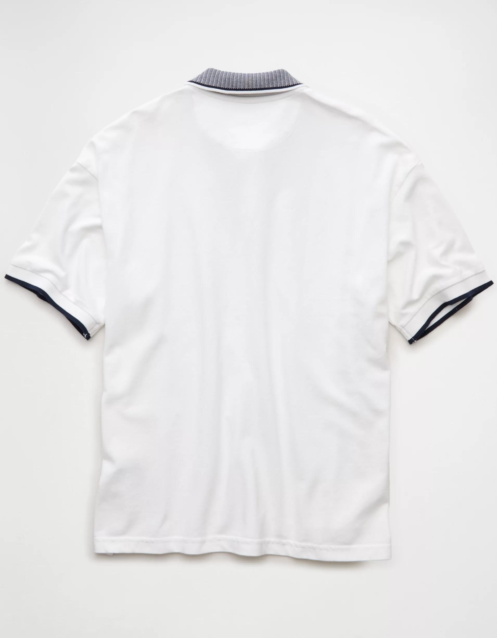 AE Boxy Stretch Pique Polo Shirt Product Image