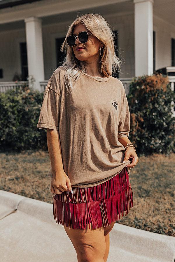 Touchdown Vintage Graphic Tee In Brown Curves Product Image