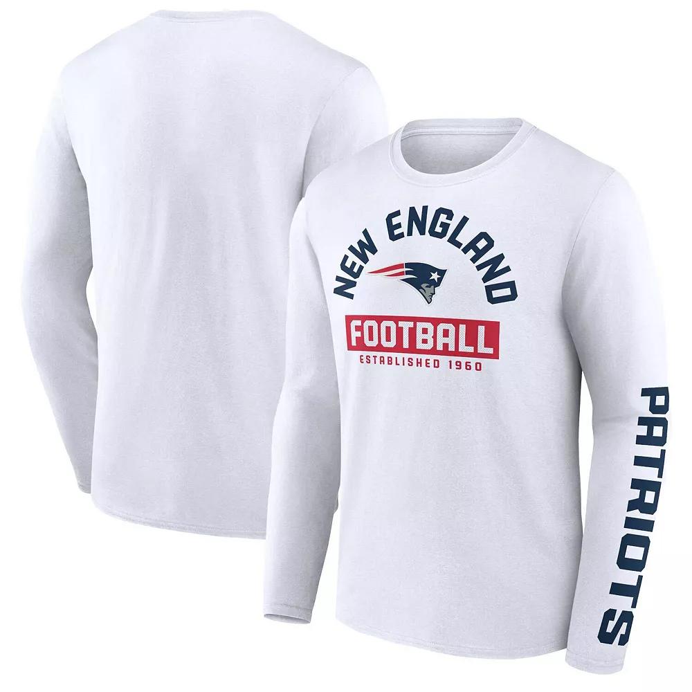 Men's Fanatics Branded White New England Patriots Long Sleeve T-Shirt, Size: 5XL Product Image